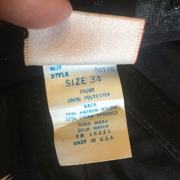 Corset Mara Intimates Vintage 90s Bustier Black Lace Floral Boning 34 B/C - Picture 8 of 8